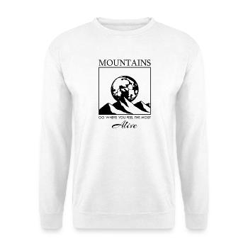 Mountain Range with the Moon - Unisex Sweatshirt - white - Front