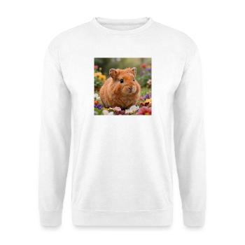 Rêve de hamster fleuri - Sweat-shirt Unisexe - blanc - Devant