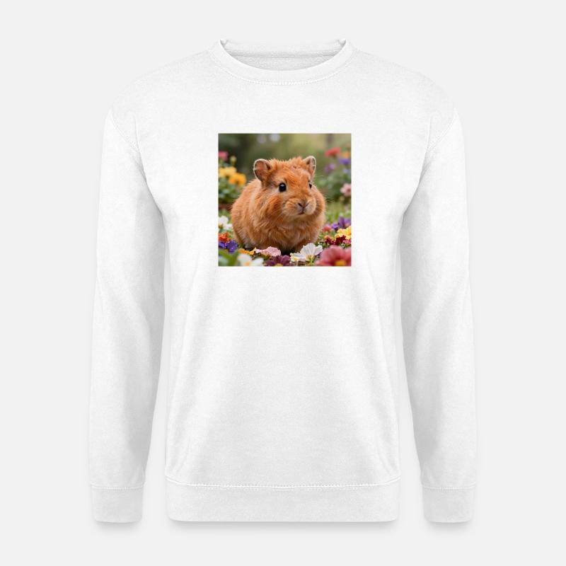 Blumiger Hamstertraum - Unisex Pullover - Weiß