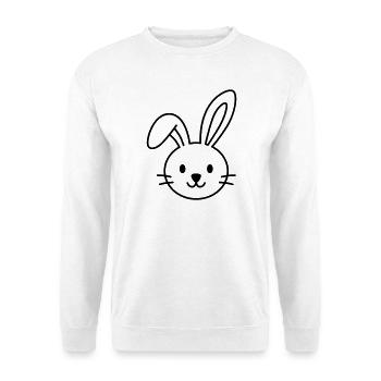 Niedlicher Hase – Vielleicht der Osterhase? - Unisex Pullover - Weiß - Vorne