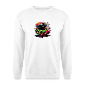 Pucked Up Graffiti Puck - Unisex Sweatshirt - white - Front