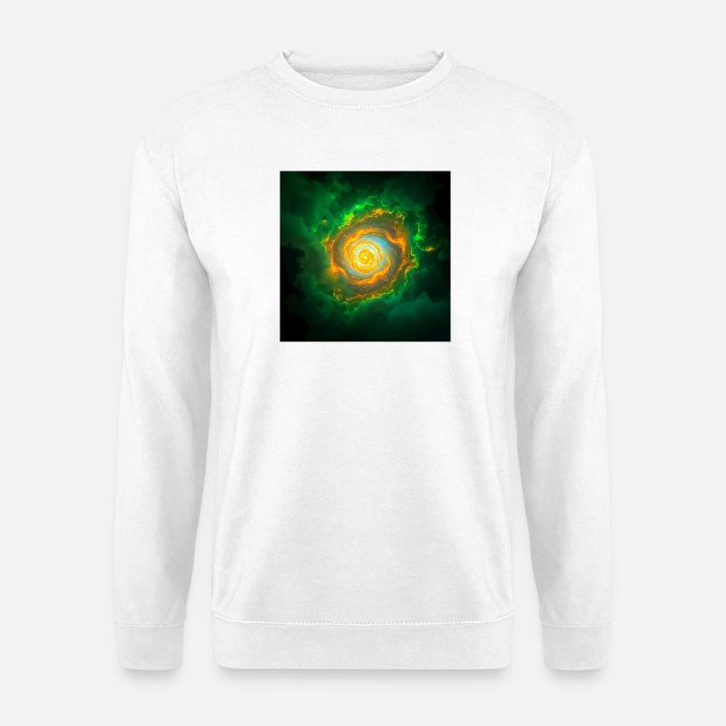Spirale Neon Galaxie - Unisex Pullover - Weiß