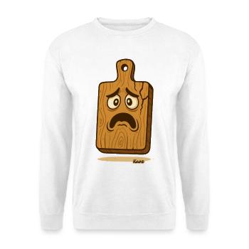 Schneidbrett_mit_Gesicht for the kitchen - Unisex Sweatshirt - white - Front