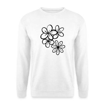 Fleurs Illustration  - Sweat-shirt Unisexe - blanc - Devant