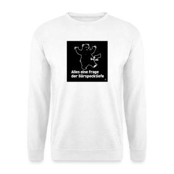 Bear Fat Depth Black - Unisex Sweatshirt - white - Front