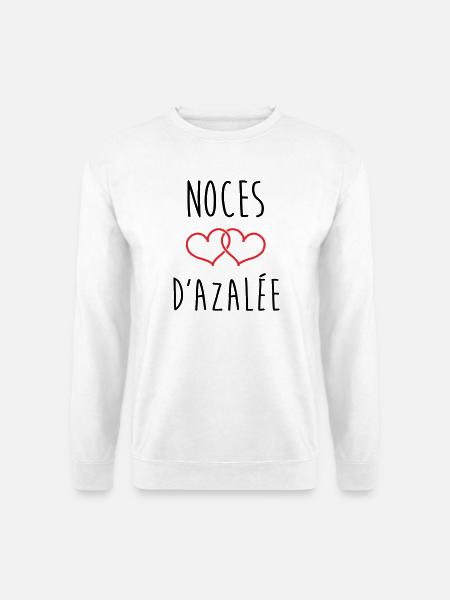 Noces d'Azalée 57 ans de mariage - Sweat-shirt Unisexe - blanc