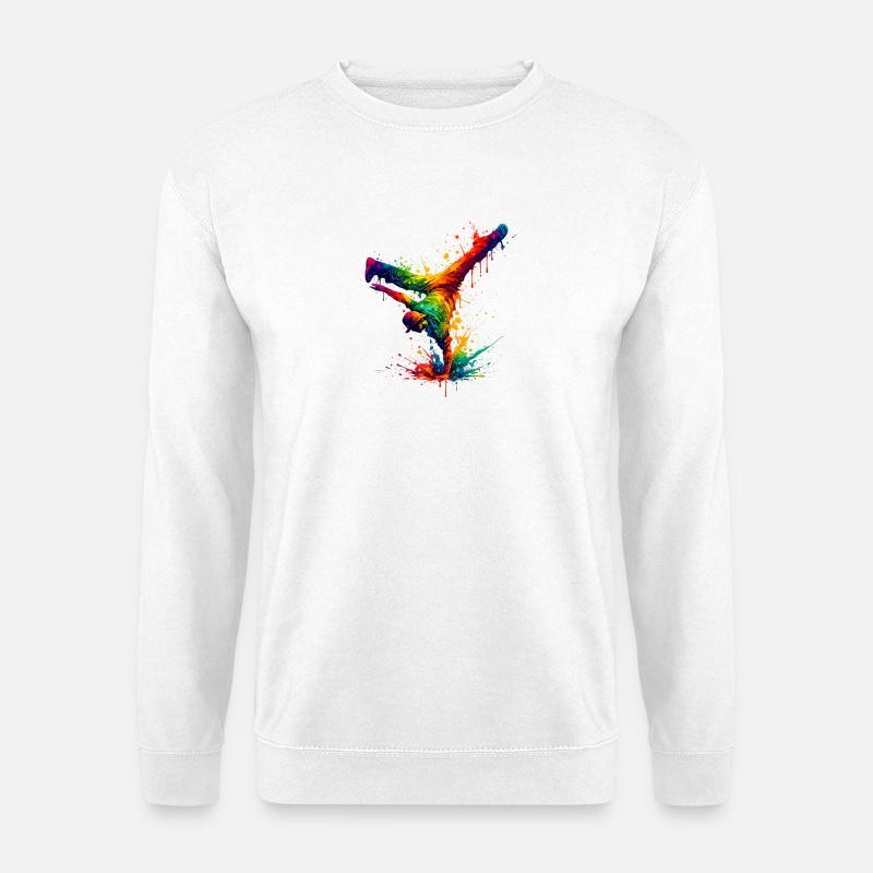 Hand Splashed Rainbow Dance - Unisex Sweatshirt - white