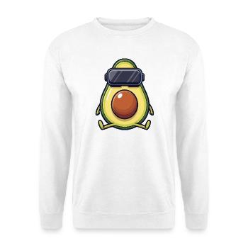 Sweet Avocado Vegan Gamer Cartoon Vegetables - Unisex Sweatshirt - white - Front