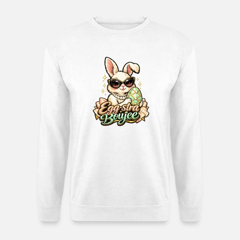 Egg-stra Boujee Easter Bunny Easter - Unisex Sweatshirt - white
