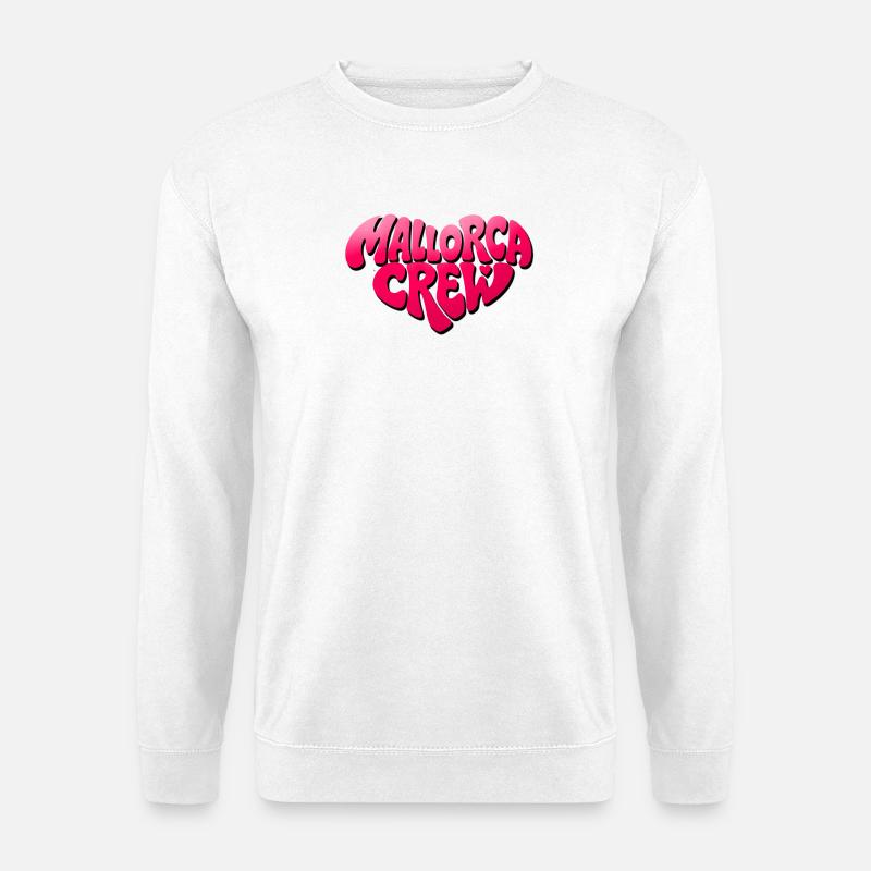 Mallorca Crew Pink Retro - Unisex Pullover - Weiß
