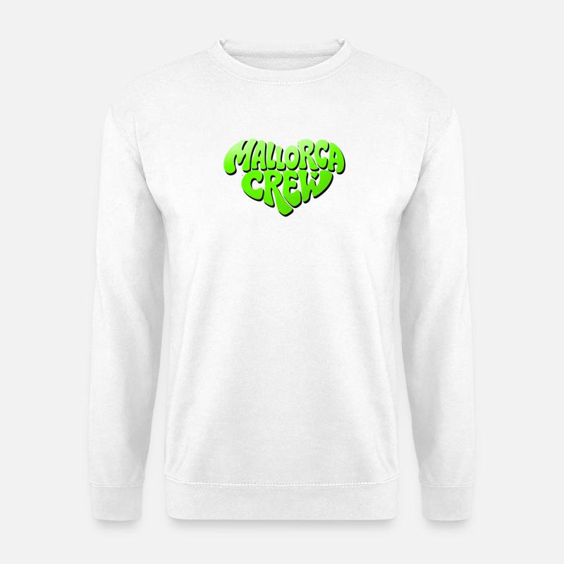 Mallorca Crew Neon Logo - Unisex Pullover - Weiß