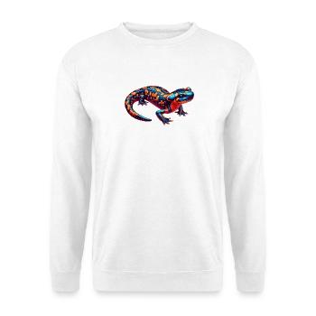 Kaléidoscope Salamandre Néon - Sweat-shirt Unisexe - blanc - Devant