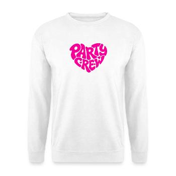 Party Crew Herz Logo - Unisex Pullover - Weiß - Vorne