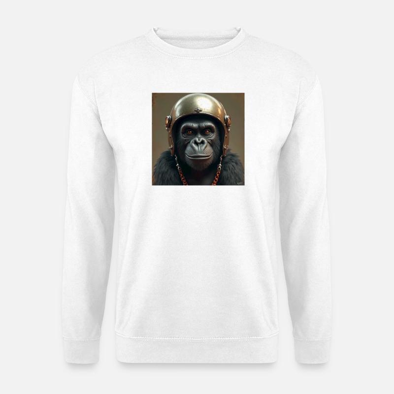 Gorilla - Unisex Pullover - Weiß