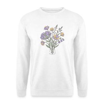 Pastel Blumen Flowers Botanik  - Unisex Sweatshirt - white - Front