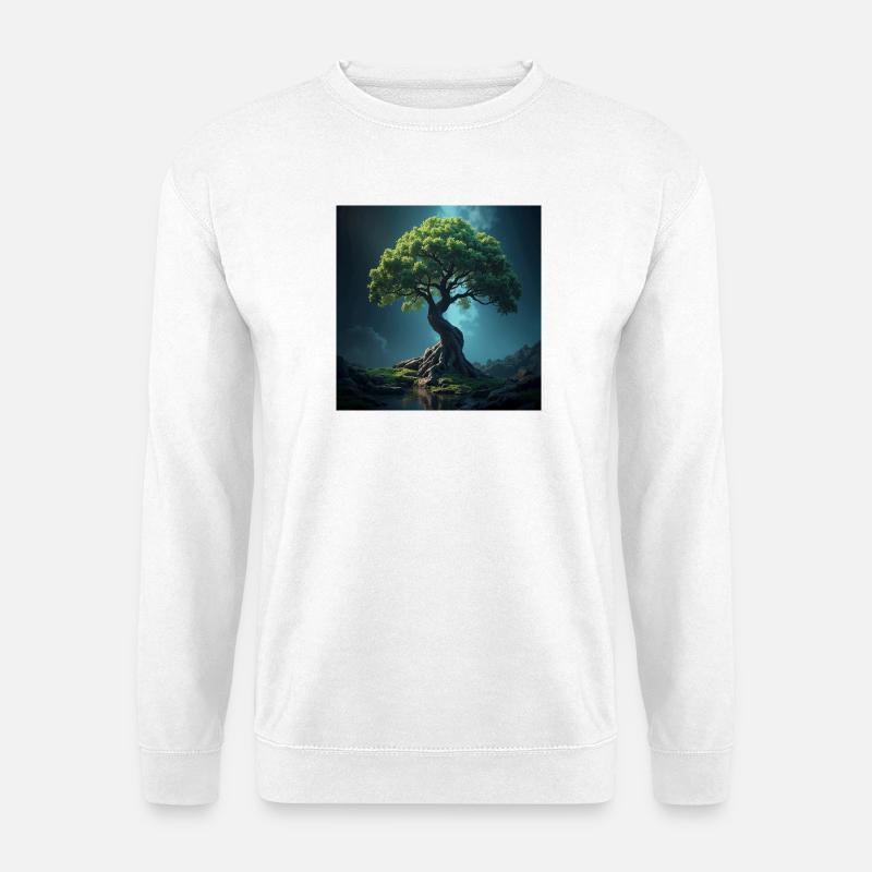Bunter Baum des Lebens. - Unisex Pullover - Weiß