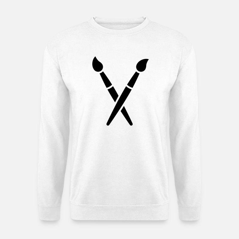 Pinsel, Malerei, Kunst Symbol - Unisex Pullover - Weiß