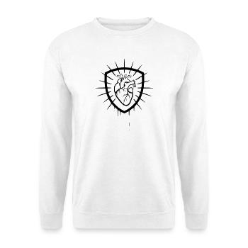 Contour anatomique des armoiries du cœur - Sweat-shirt Unisexe - blanc - Devant