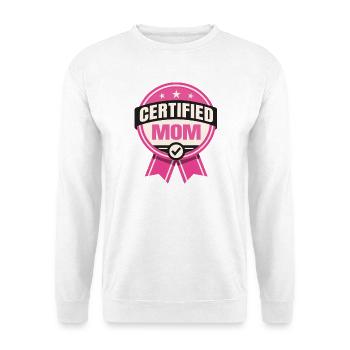 Zertifizierte Mutter – Humorvoller Vater-Design - Unisex Pullover - Weiß - Vorne
