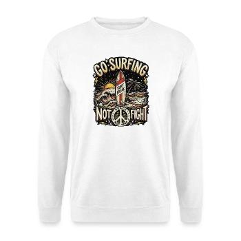 Liberté de surf contre guerre pour la paix - Sweat-shirt Unisexe - blanc - Devant