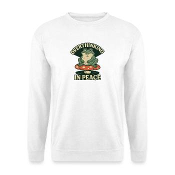 Overthinking in Peace Frog Humor Relax - Unisex Sweatshirt - white - Front