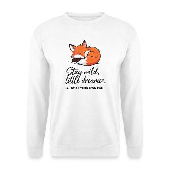 Fox Dreamer: Stay Wild Message - Unisex Sweatshirt - white - Front