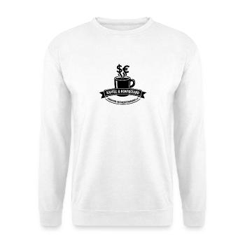 Kaffee & Kontostand Motiv - Unisex Pullover - Weiß - Vorne
