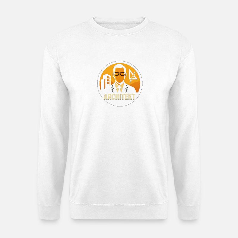 Plan d’icône d’architecte - Sweat-shirt Unisexe - blanc