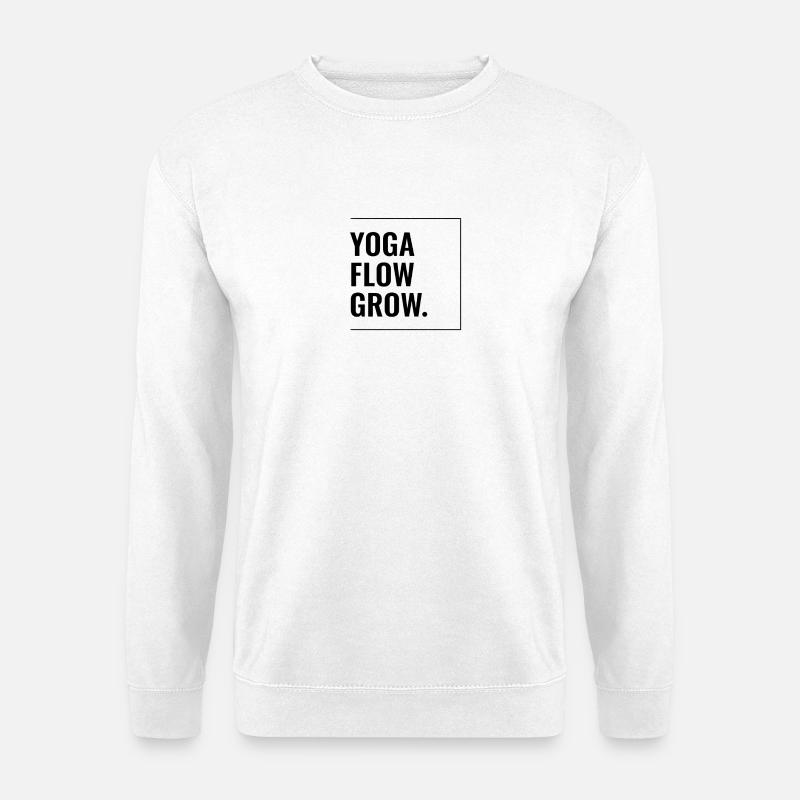 Yoga Flow Grow. - Unisex Pullover - Weiß
