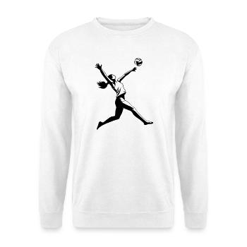 Volleyball - Unisex Pullover - Weiß - Vorne