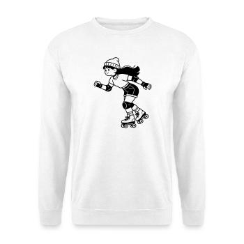 Rollschuhe - Unisex Pullover - Weiß - Vorne
