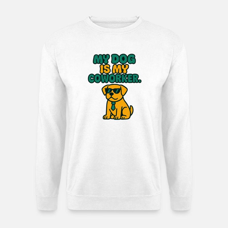 Hundekollege Homeoffice-Humor - Unisex Pullover - Weiß