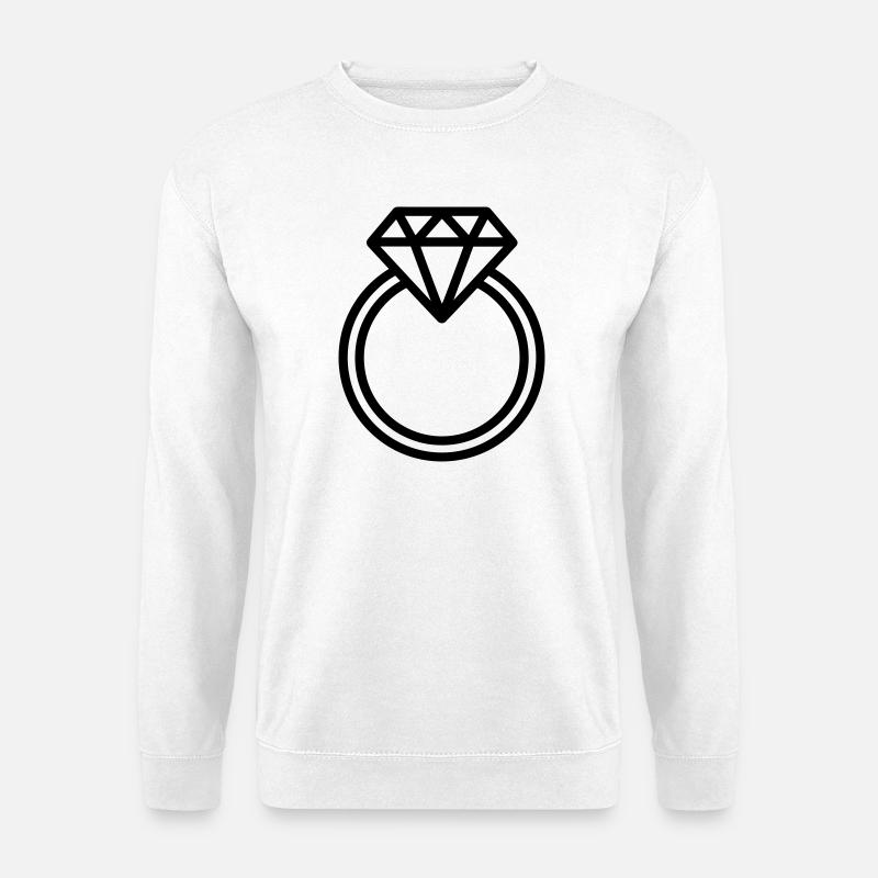 Wedding ring - Unisex Sweatshirt - white