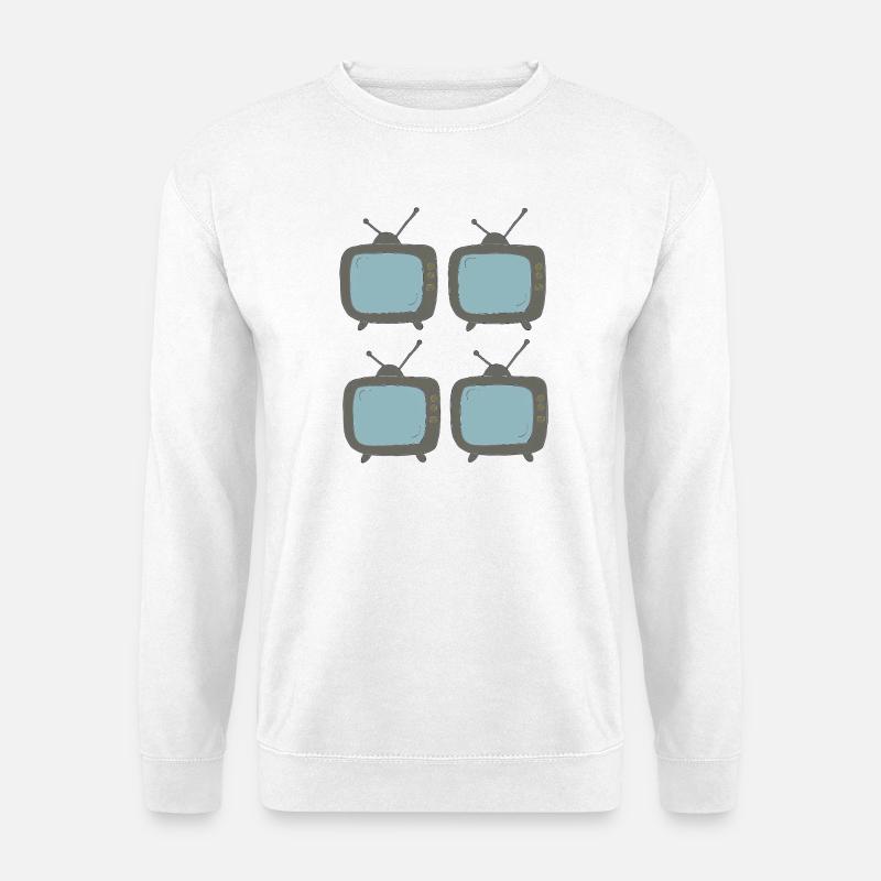 fernseher_4fach - Unisex Sweatshirt - white