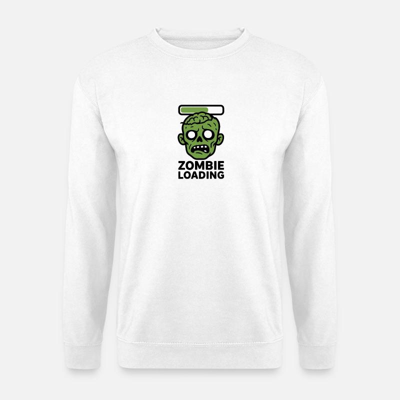 Zombie Loading Schädel Grafik - Unisex Pullover - Weiß