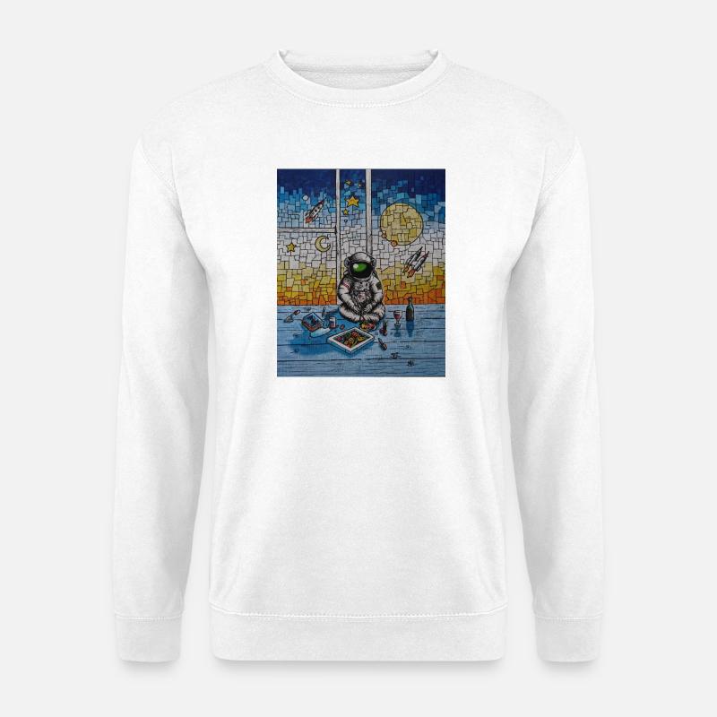 Astronaut Artist - Unisex Pullover - Weiß