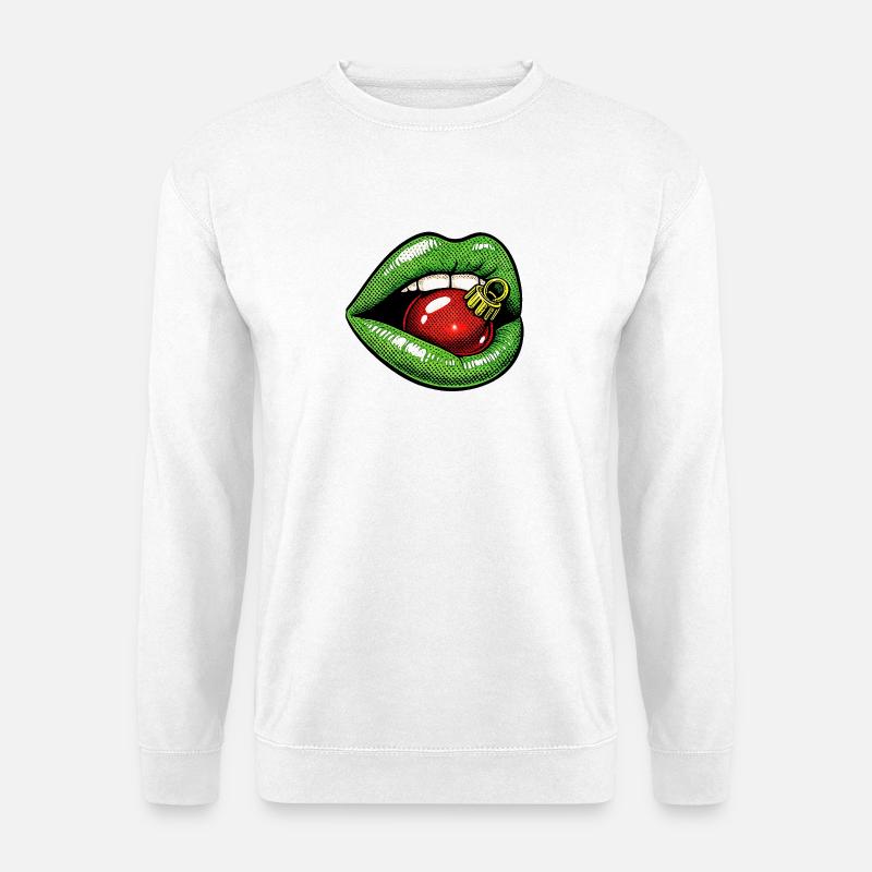 Weihnachts_Kußmund.2 - Unisex Pullover - Weiß