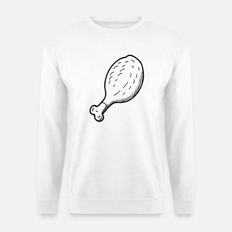 Gebratenes Hähnchenkeulen - Unisex Pullover - Weiß