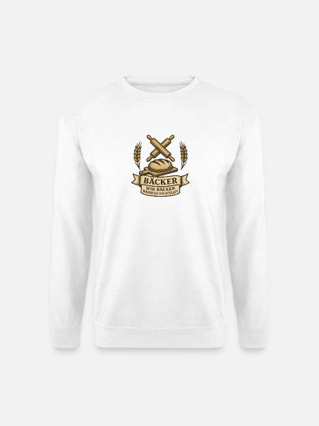 Bäcker Brotback Motiv Banner - Unisex Pullover - Weiß