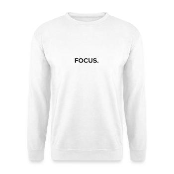 Focus Minimaliste Noir - Sweat-shirt Unisexe - blanc - Devant