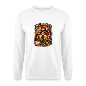 Fête moto du Crâne à Plein Gaz - Sweat-shirt Unisexe - blanc - Devant