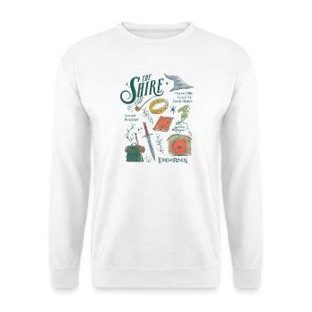 Der Herr Der Ringe Auenland Collage Essentials - Unisex Pullover - Weiß - Vorne