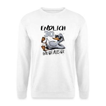 Geburtstag Ente Gut Alles Gut 30 Jahre - Unisex Pullover - Weiß - Vorne