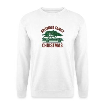 Vintage Familienweihnacht Auto - Unisex Pullover - Weiß - Vorne