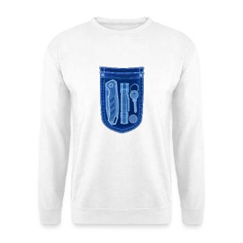 X-ray Tool Shield Motif - Unisex Sweatshirt - white - Front