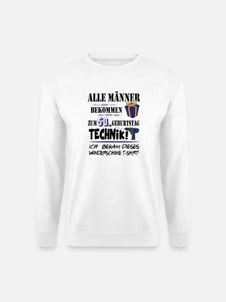 50. Geburtstag Handwerker Technik Werkzeug - Unisex Pullover - Weiß