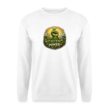 Green Power: Environmental Focus Fists - Unisex Sweatshirt - white - Front