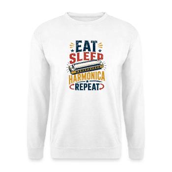 Harmonica d’instrument à répétition - Harmonica de musique - Sweat-shirt Unisexe - blanc - Devant