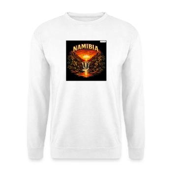Chutes de Palmier du Coucher du Soleil en Namibie - Sweat-shirt Unisexe - blanc - Devant