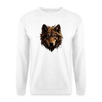 Wolf - Unisex Pullover - Weiß - Vorne